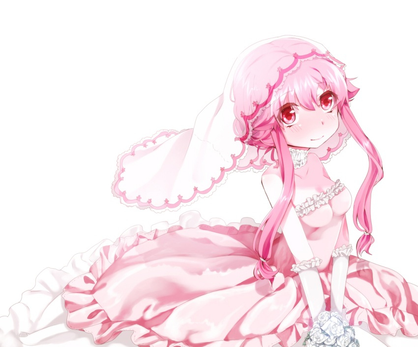 yuno gasai, mirai nikki, anime girl and pink