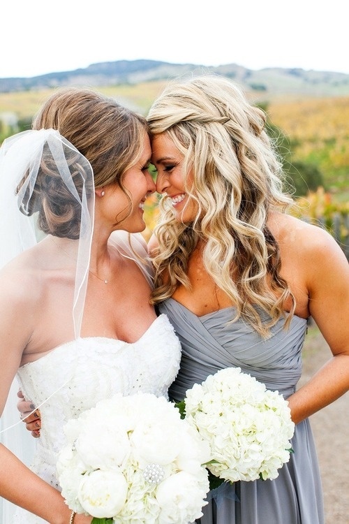 bridesmaid dress, bridesmaid, wedding dress and curly