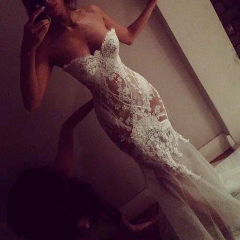 wedding dress, brunette, dress and sexy