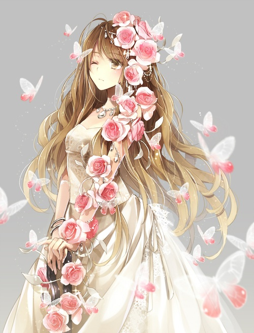 anime, kawaii, animegirl and dress