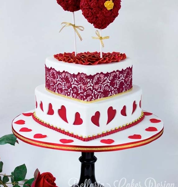 wedding cake, red cake, love cake and colorful cake