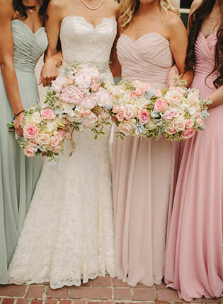 hands, beautiful wedding and flowers