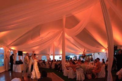 reception, pink and uplighting