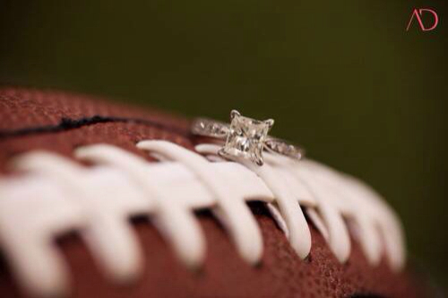 beautiful, bride and american football