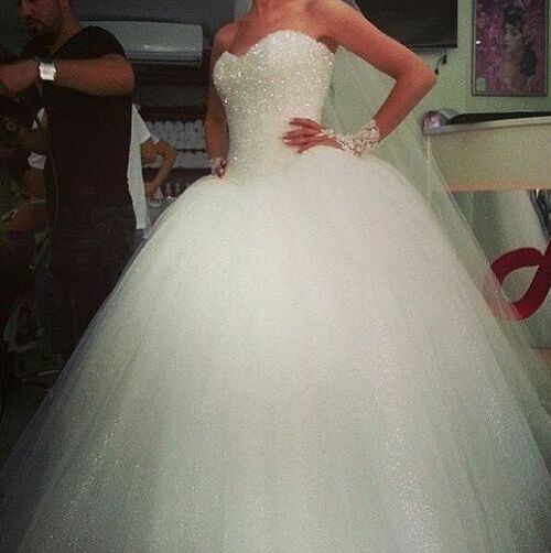 princess, diamonds, weddingdress and dress
