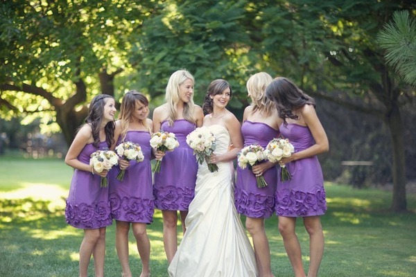 bride, bridesmaids and pretty