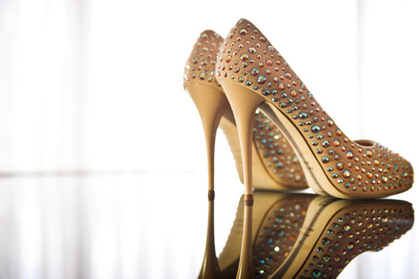 crystals, heels and shoes