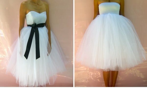 short wedding dress, dress and white dress