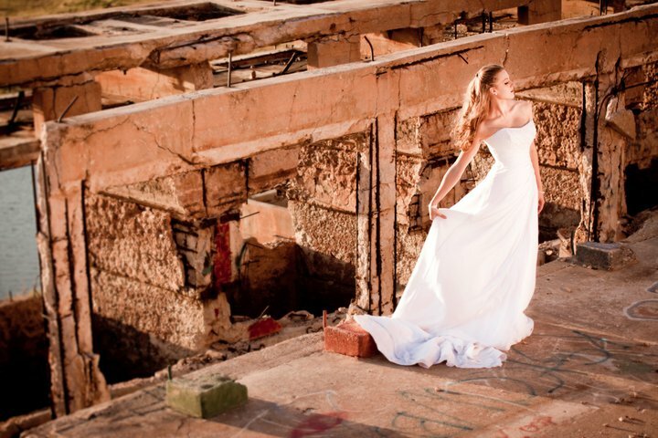 bride, bridal, white and outdoors