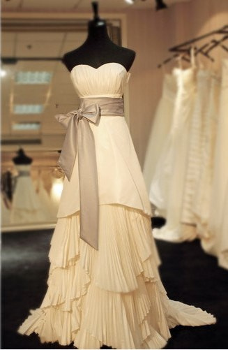 sash, dress and wedding dress