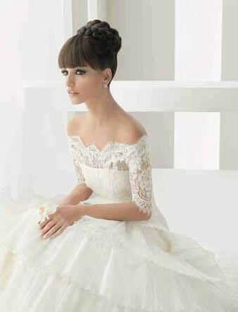 white, lace and bangs