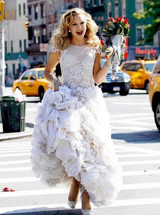 pretty, bride, gown and style