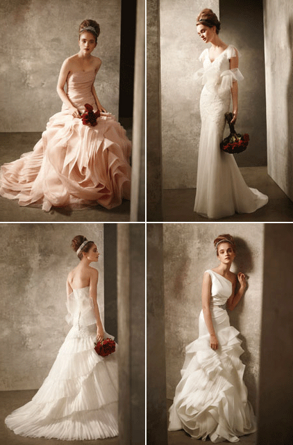 roses, Vera Wang and bride