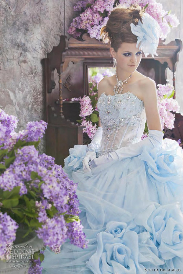stella de libero, ball gowns, blue and sweet
