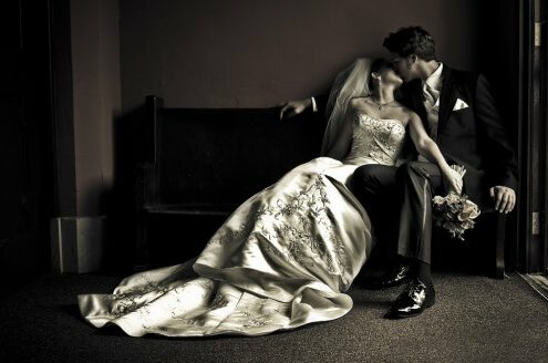 couple, dress and bride