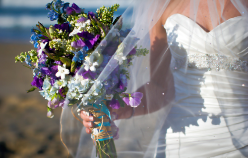 dress, white and purple