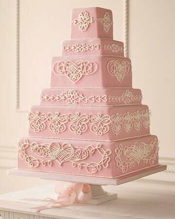 gateau, pink and wedding cake