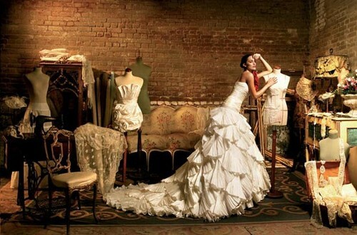 white, fashion and wedding gown