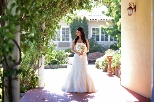 woman, wedding dress and hair