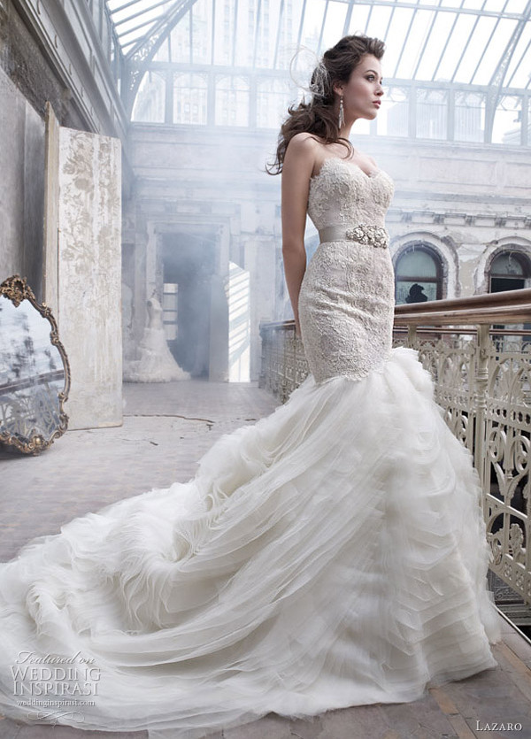 wedding dress, lazaro, arlie briceenio and luxurious