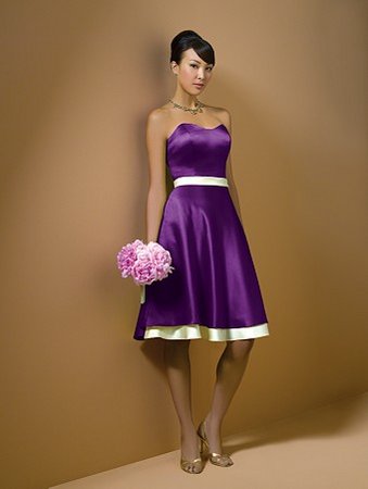 wedding dress, short dress and purple