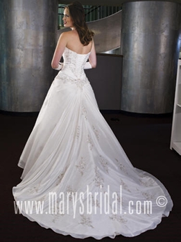 long train, dress and back