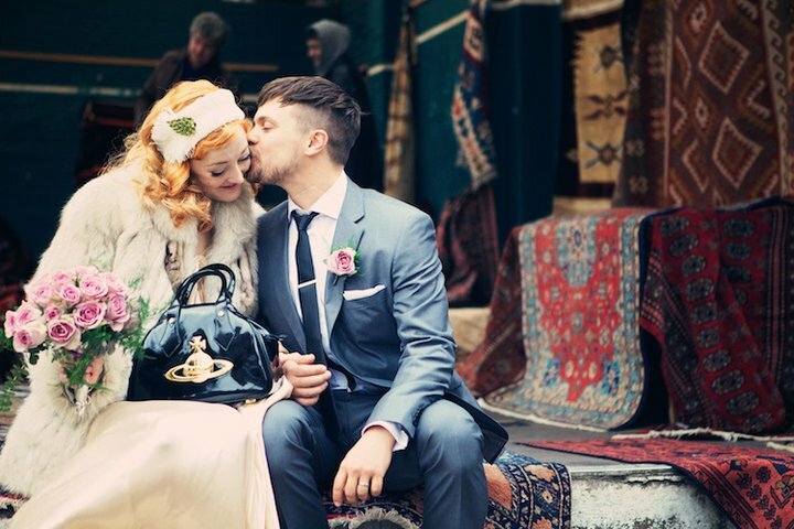 viviane westwood, vintage, bride and red hair