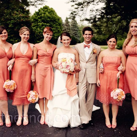 pink, brides maid, dress and maid of honor