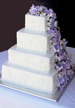 flower, lavender, wedding, cake
