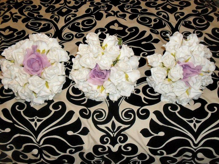photography, bouquet, purple and white and roses