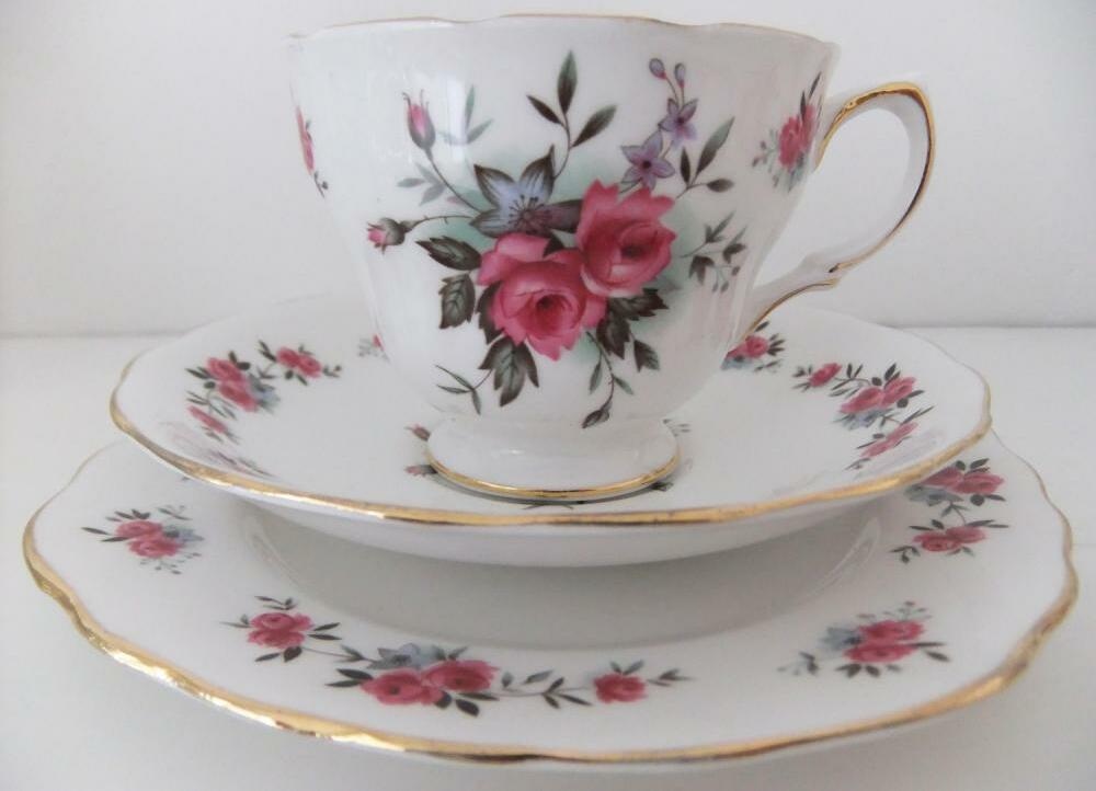 vintage, queen anne china, afternoon tea and queen anne