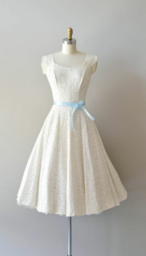 lace wedding dress, 50's, dress and lovely