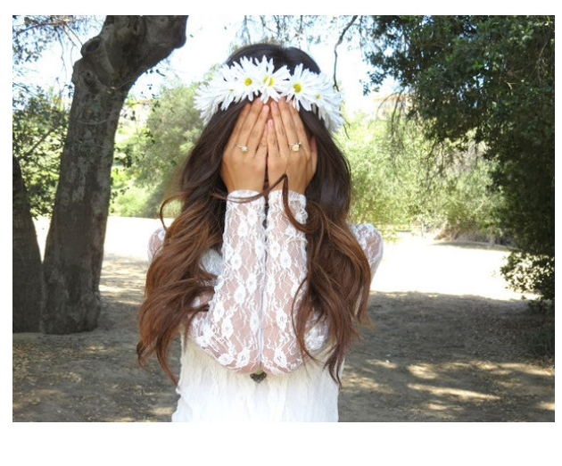 head band, white, girly and daisy