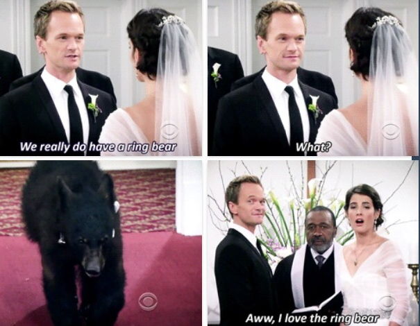 ring bear, robin, himym and repost