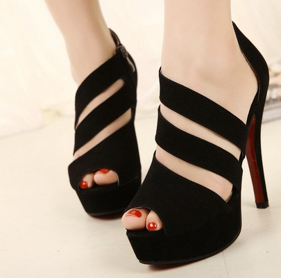 crystal, high heels and platform