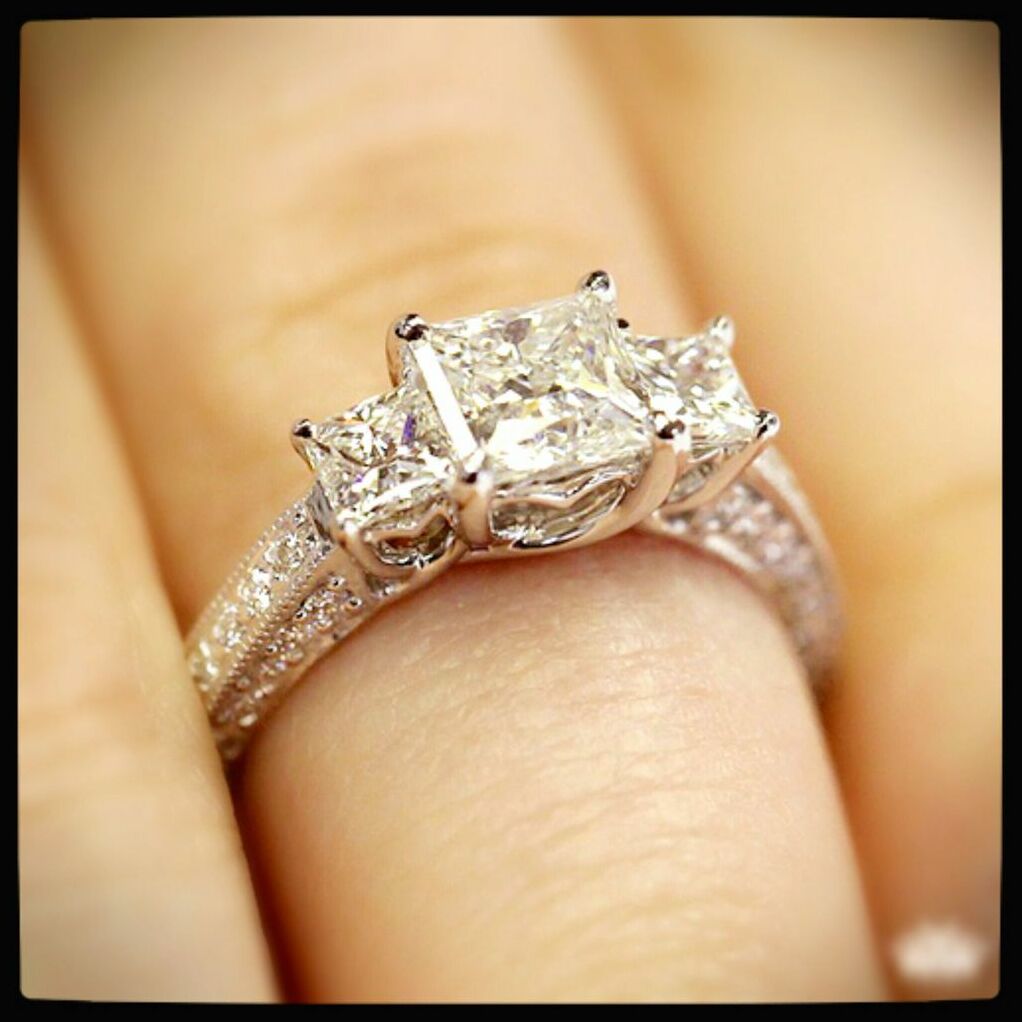 jewelry, beautiful, bridal and princess cut