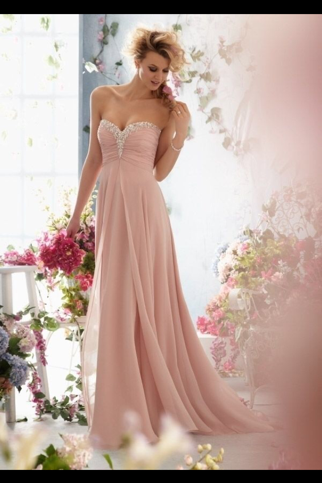 rose, dress, bling and long