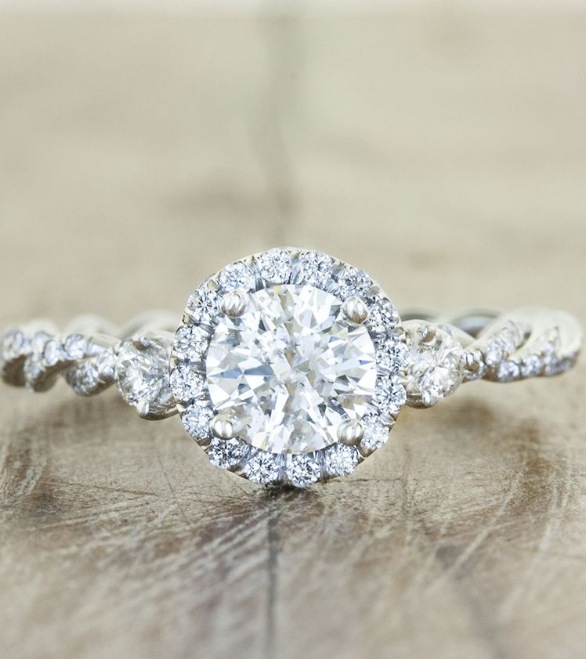 diamond, round, ring and silver