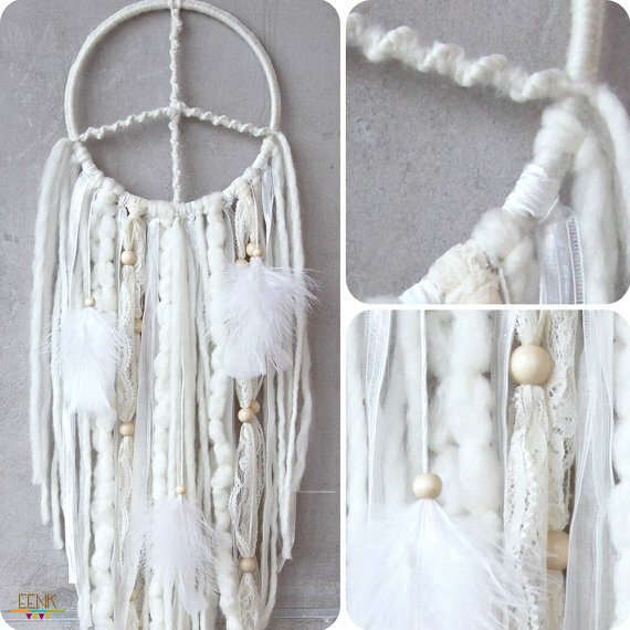 dreamcatcher, peace sign, white and hippie