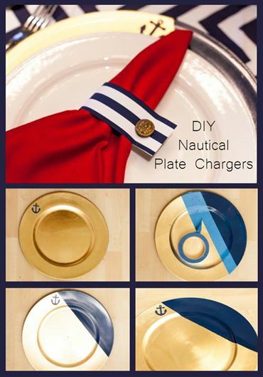 diy, nautical and plate chargers