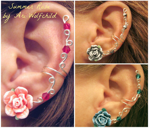 earrings, arianrhodwolfchild, cartilage and Prom