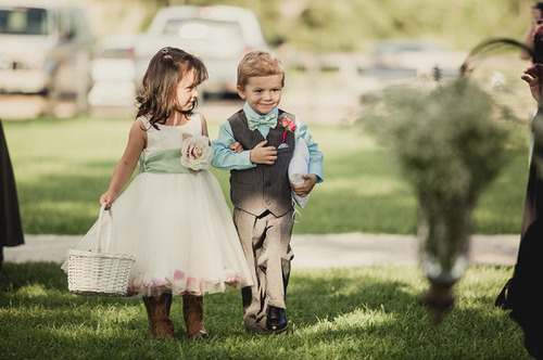 couple, rose petals and bridal