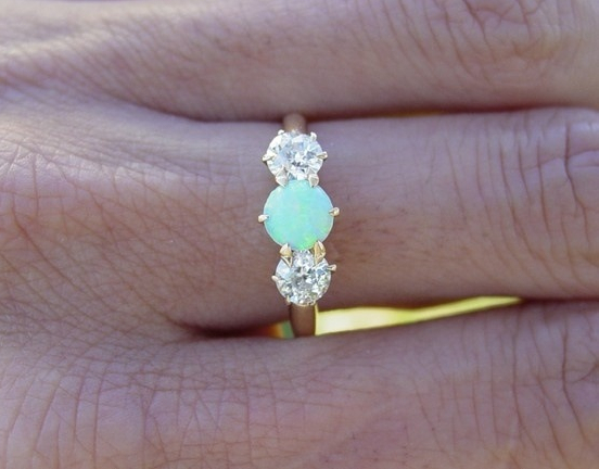 beautiful, women and opal and diamonds