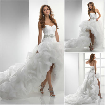 long and short, wedding dress and long short