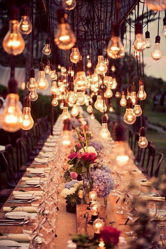 lightbulb, table and light