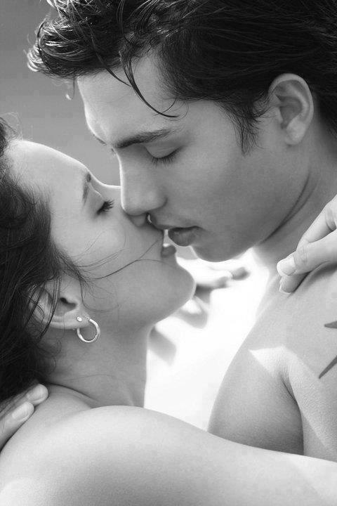 romantic, couples, girl and kiss