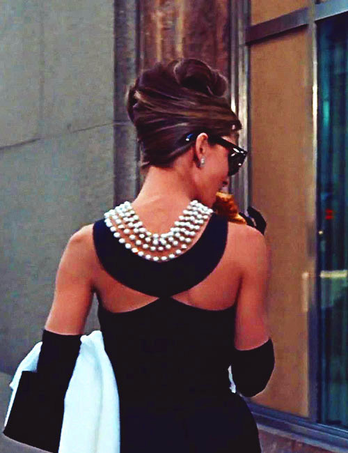 sexy, laddy, black and jewel neck