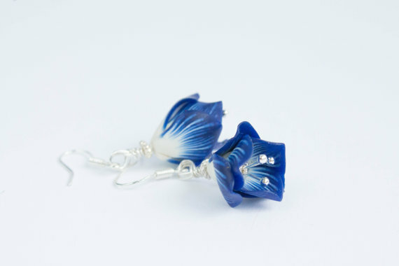 dangle earrings, boho earrings and floral earrings