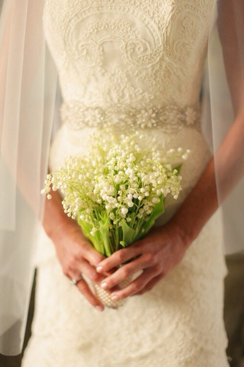 white, lily of the valley and pretty