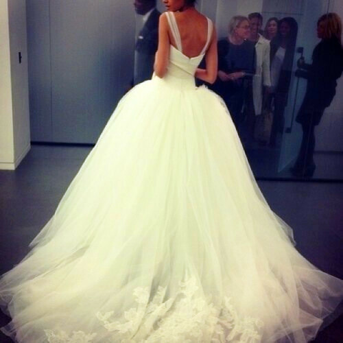 wedding dress, lovely pretty young, low back and ball gown